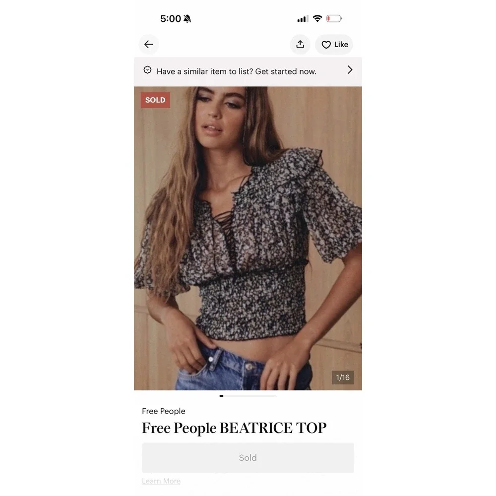 Free People sheer dark